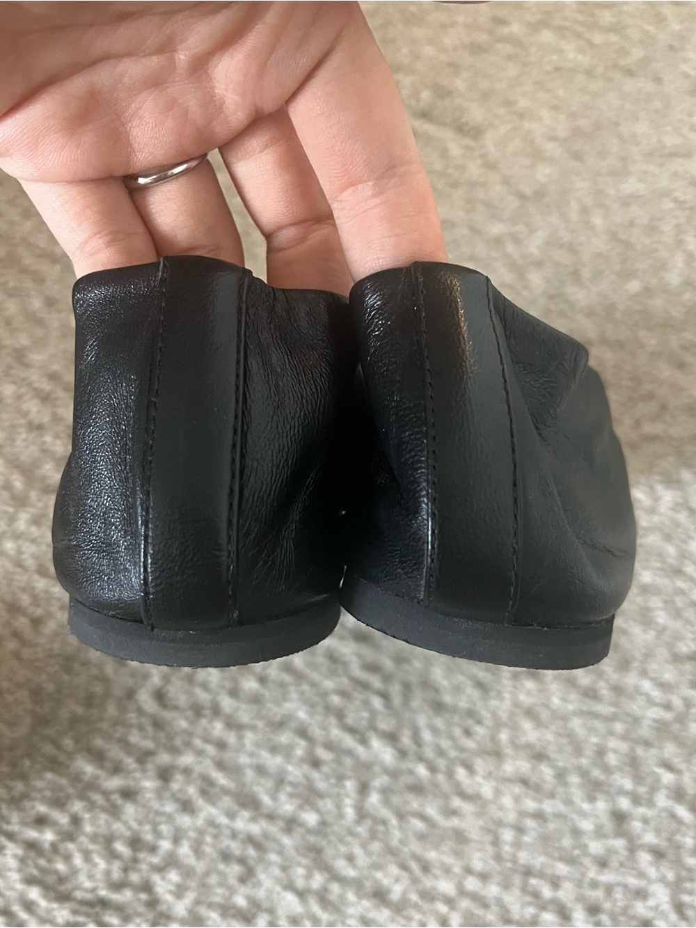 New Reformation Blaine Flat Black Leather Size 8 - Picture 6 of 10